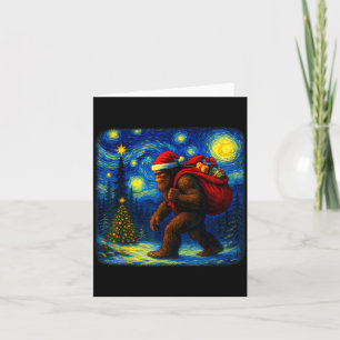 Bigfoot Weihnachtsmann Weihnachten Sternennacht Sa Karte