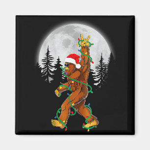 Bigfoot Weihnachtsmann Weihnachtsbaum Lichter Lust Magnet