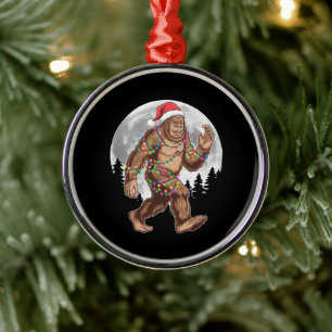 Bigfoot Weihnachtsmann Weihnachtsbaum Lichter Xmas Ornament Aus Metall