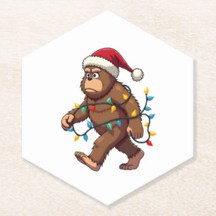 Bigfoot Weihnachtsmann Weihnachtsbaum Lichter Xmas Untersetzer