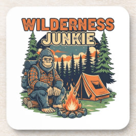 Bigfoot Wildness Junkie Retro-Design Getränkeuntersetzer