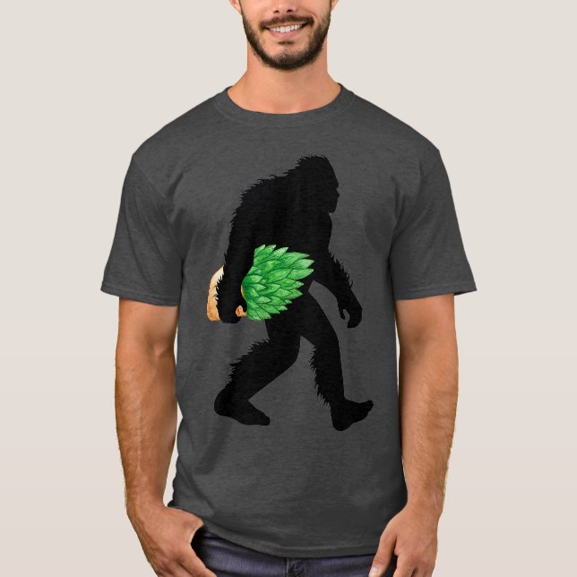 Bigfoot With Succulent Sasquatch Cactus Plant T-Shirt (Vorderseite)