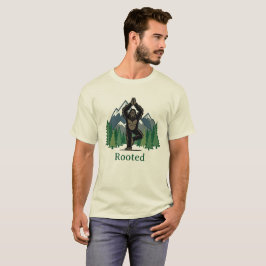 Bigfoot-Wurzelbaum-Pose-Lustiges-Yoga-Shirt T-Shirt