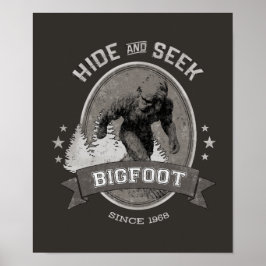 Bigfoot Yeti. Sasquatch. Retro, Vintag. Poster