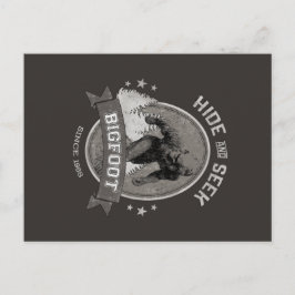 Bigfoot Yeti. Sasquatch. Retro, Vintag. Postkarte