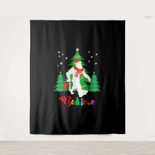Bigfoot Yeti Sasquatch Weihnachten Glaube Weihnach Wandteppich