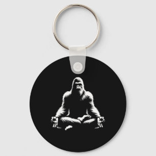 Bigfoot-Yoga-Position Sasquatch-Meditation Schlüsselanhänger