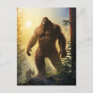 Bigfoots dans la carte postale Forrest