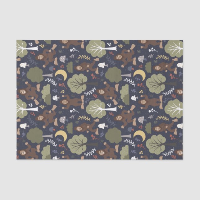 Bigfoots Mitternachtswaldabenteuer Seidenpapier (Vorderseite)