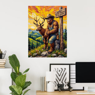 Bigfoot's Valley Serenade: Eine sanfte Touch Poster