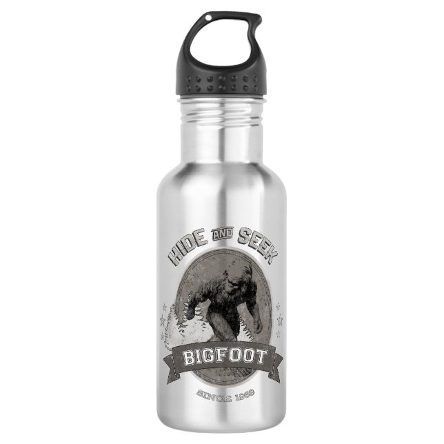 BigfootYeti. Sasquatch. Retro, Weinlese Trinkflasche (Vorderseite)