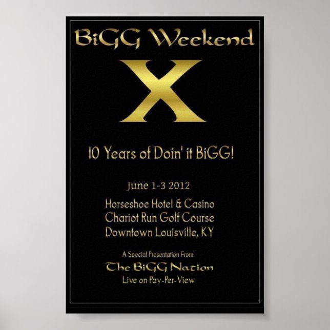 BiGG Weekend X Poster 4"x6" (Vorne)