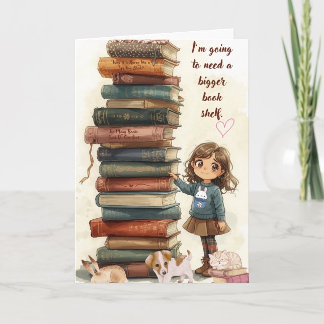 Bigger Bookshelf Greeting Card Karte (Vorderseite)