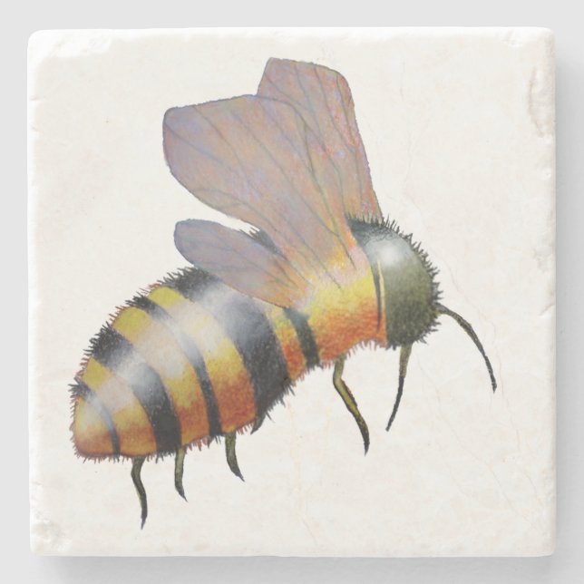 Biggie-Bienen-Untersetzer Steinuntersetzer (Vorderseite)