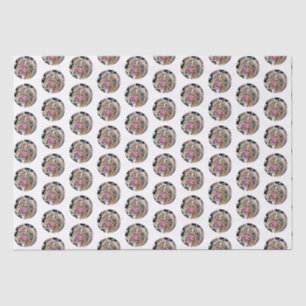 Biggie the Bulldog Circles Animal Gram Seidenpapier