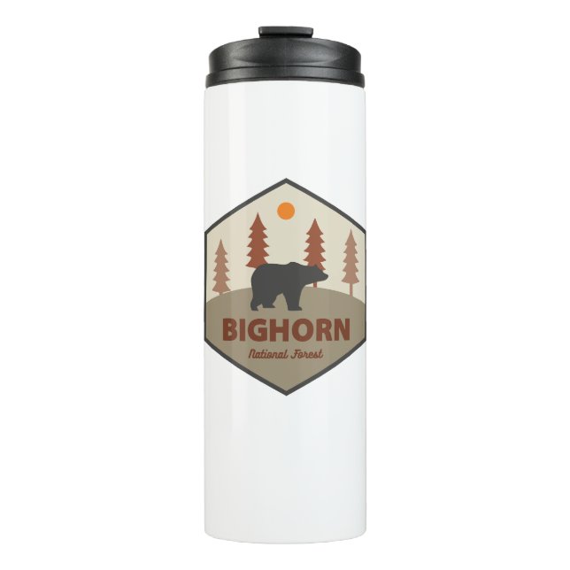 Bighorn National Forest Wyoming Bear Thermosbecher (Vorderseite)
