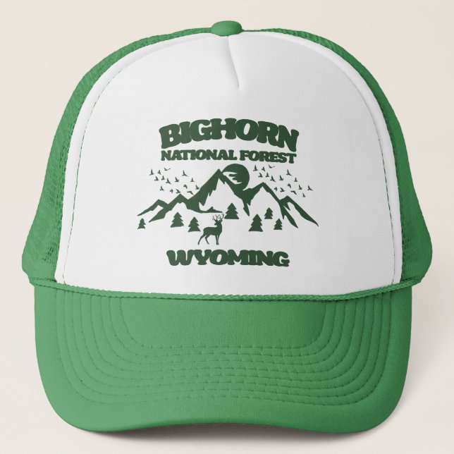 Bighorn National Forest Wyoming Truckerkappe (Vorderseite)