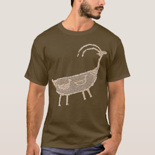 Bighorn Petroglyph Rock Art Taschenemblem T-Shirt