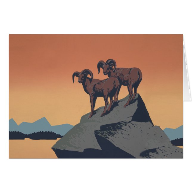 Bighorn Sheep American West Wildlife (Vorderseite (Horizontal))
