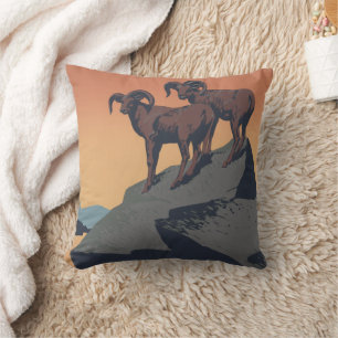 Bighorn Sheep American West Wildlife Kissen