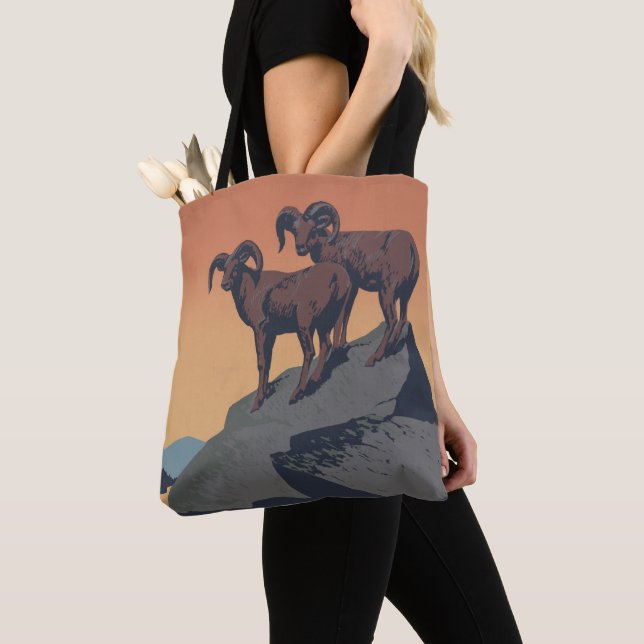 Bighorn Sheep American West Wildlife Tasche (Von Nahem)