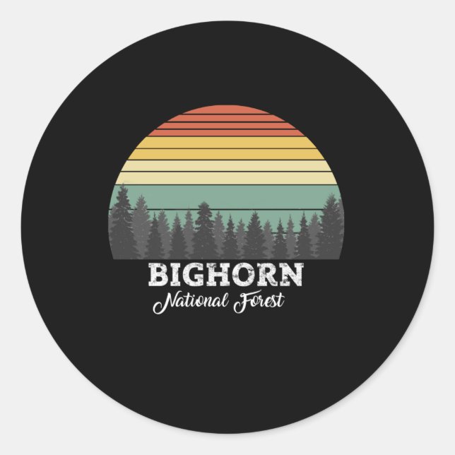 BIGHORN WYOMING RUNDER AUFKLEBER (Vorderseite)