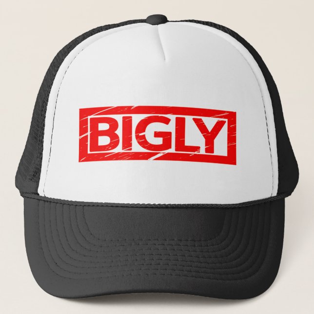 Bigly Briefmarke Truckerkappe (Vorderseite)