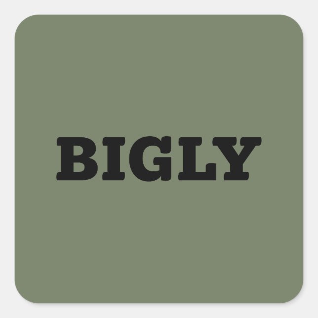 BIGLY SQUARE STICKER (Vorderseite)