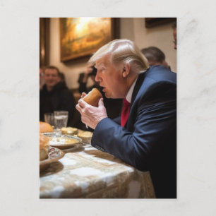 Bigly Stollen Brot Trump Joke Postkarte