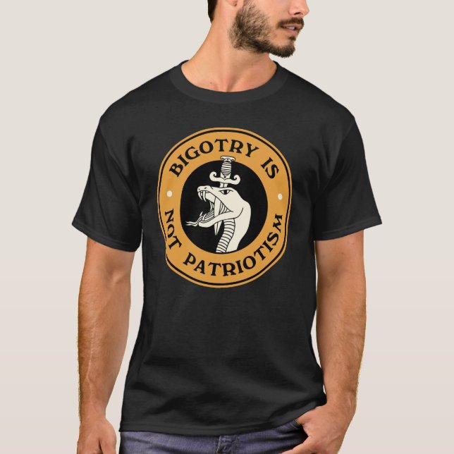 Bigotterie ist kein T - Shirt des Patriotismus (Vorderseite)