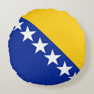 BiH-Flagge Rundes Kissen