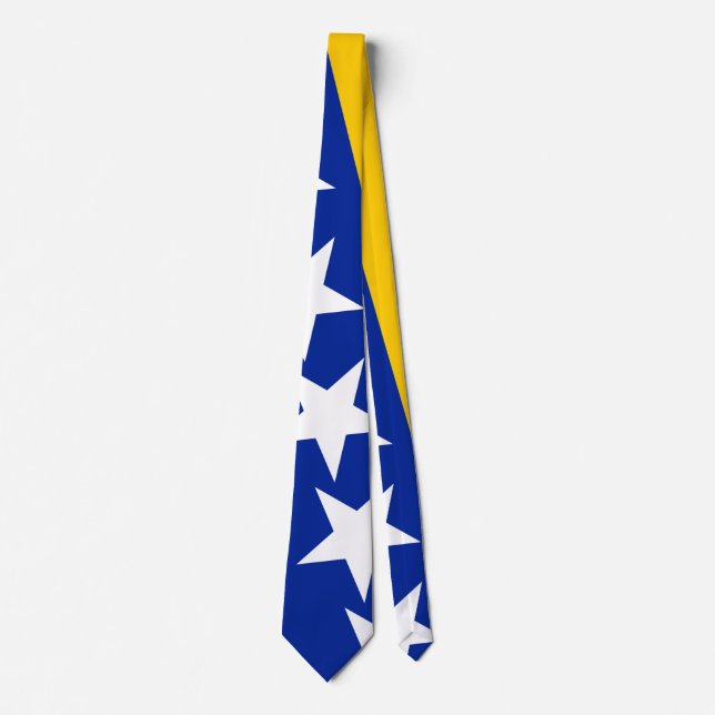 BiH-Flaggenuntersetzer Krawatte (Vorderseite)