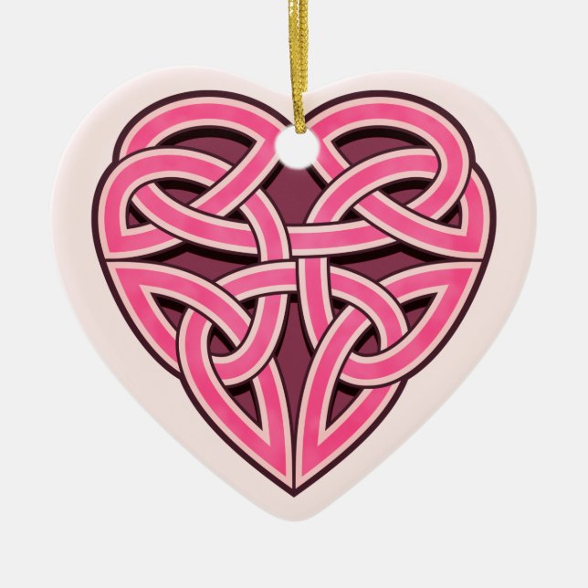 Bijii Heartknot Verzierung Keramik Ornament (Vorne)