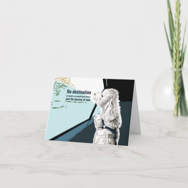 Bijon Hund mit Haiku-Karte Dankeskarte (Vorderseite)