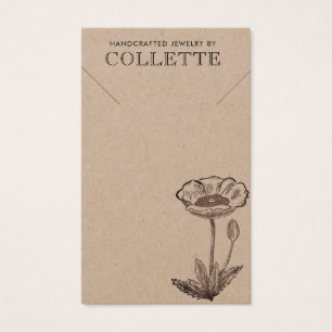 Bijou de fleur en carton Kraft fait main