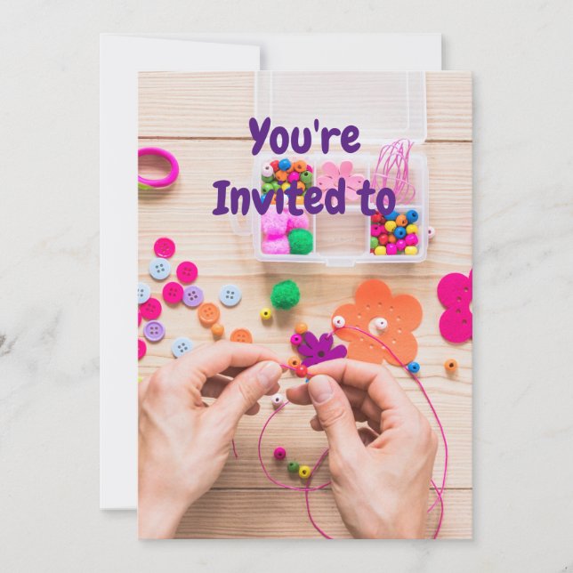 Bijouterie artisanale Anniversaire Fête Invitation (Devant)