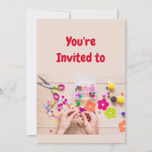 Bijouterie artisanale Anniversaire Fête Invitation (Devant)