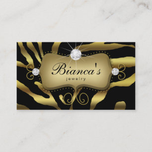 Bijoux Carte de visite Zebra Gold Diamonds