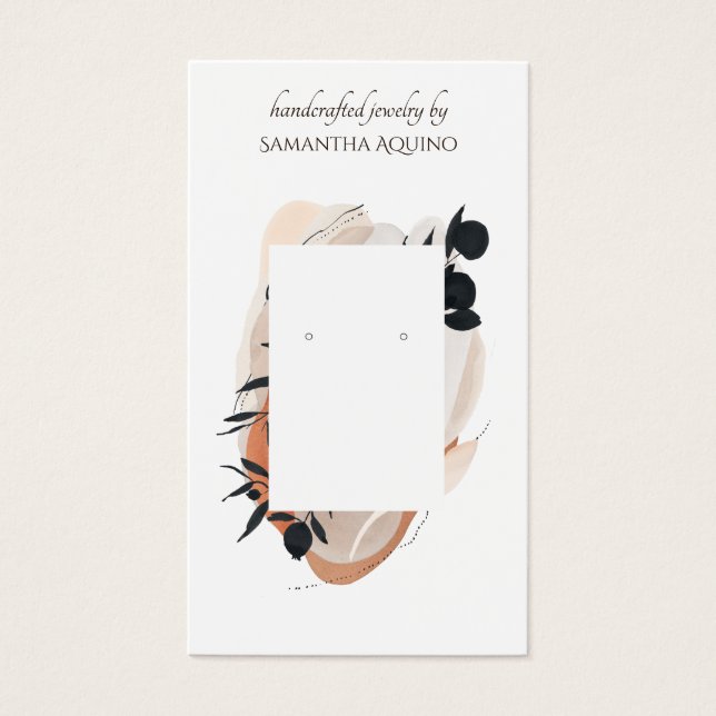 Bijoux concepteur Terracotta Black Drop oreille (Devant)