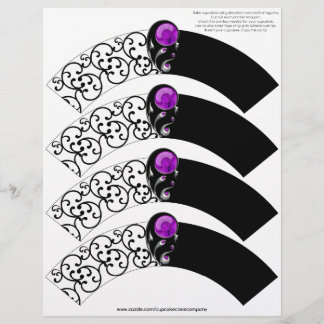 Bijoux Damask Cupcake Cosie - Violet