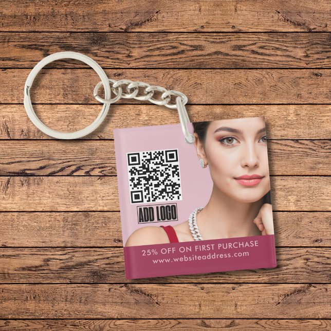 Bijoux de mode rose moderne Logo d'entreprise Code (Créateur téléchargé)