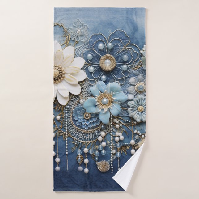 Bijoux en costume sur l'achat Denim (Serviette de bain)