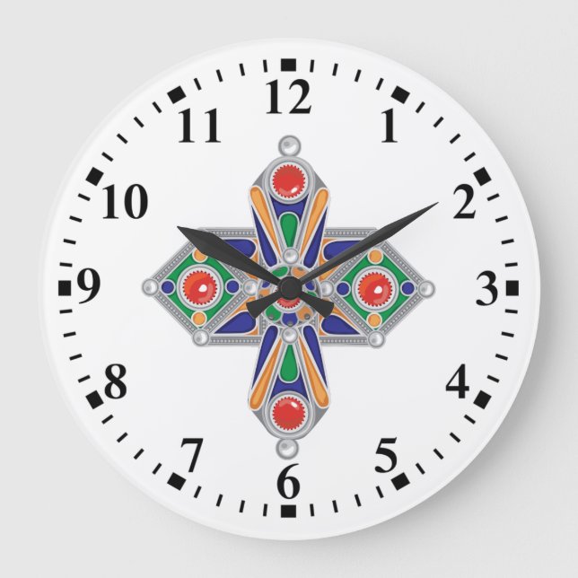 Bijoux Kabyle Große Wanduhr (Vorderseite)