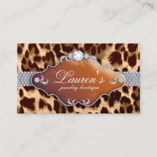Bijoux Leopard Carte de visite Tannage Brown