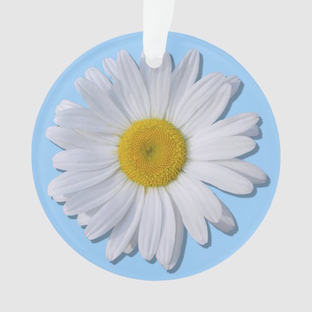 Bijoux - Pendentif - Nouvelle marguerite sur bleu (devant)