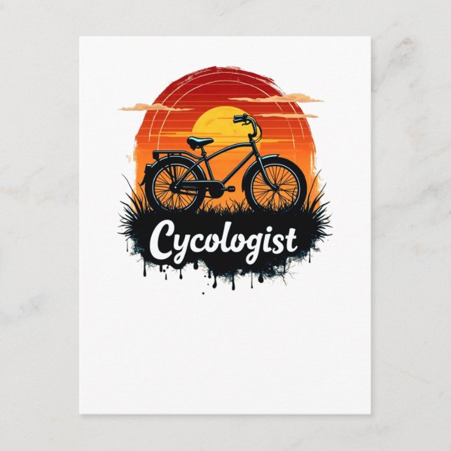 Bike Adventure des Cykologen: Das grafische T-Shir Begleitkarte (Vorderseite)
