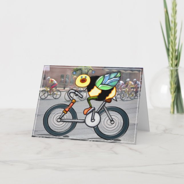 Bike auf einem Rennen Karte (Vorderseite)