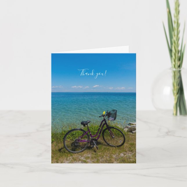 Bike auf Mackinac Dankeschön Karte (Vorderseite)