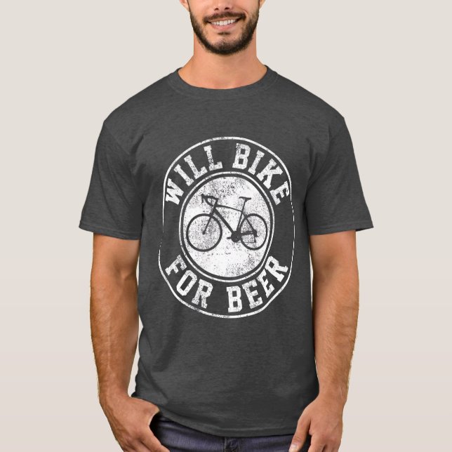 Bike Bike Rad Bier Rad Funny Geschenk T-Shirt (Vorderseite)