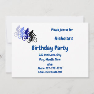 Bike Cycle Biking Individuelle Einladung zum Gebur